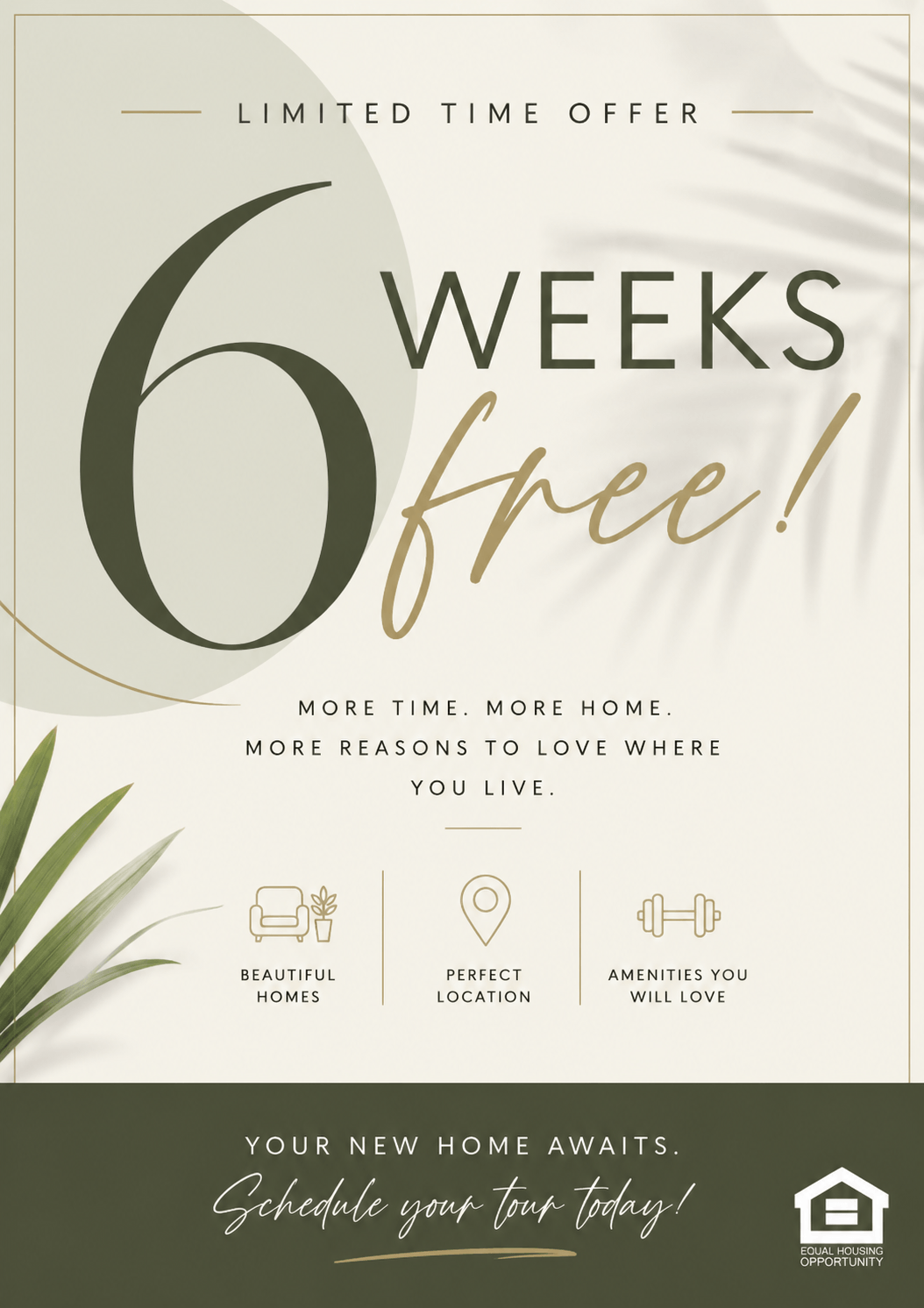 Receive 6 weeks free rent when you move in by 8/31/26!